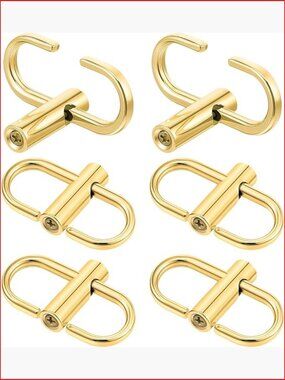 6 PCS Adjustable Chain Strap Shortener, 360 Rotatable Necklace Shortener Clasp,